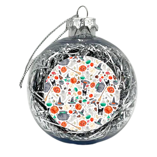 Halloween Pattern - xmas bauble by elena o'neill