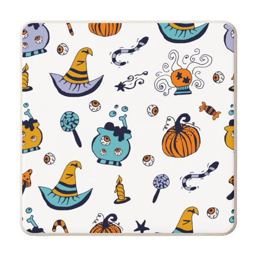 halloween pattern - personalised beer coaster by haris kavalla