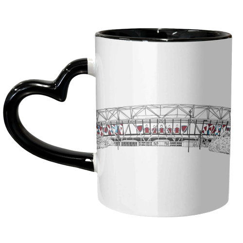 Hammers Football Stadium - unique mug by Katie Clement