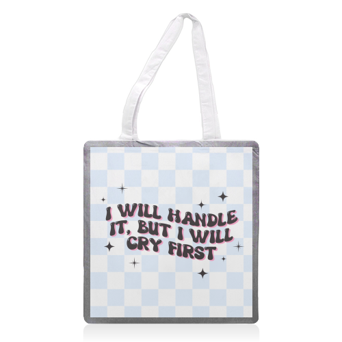 Handle It - printed canvas tote bag by Pink and Pip
