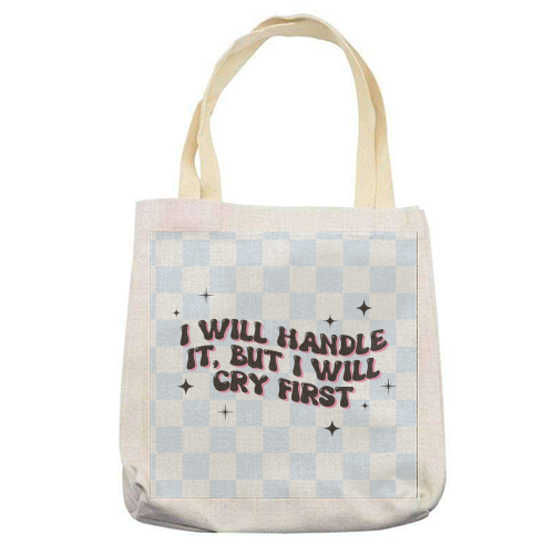 Handle It - printed canvas tote bag by Pink and Pip