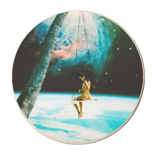 Hanging Out In Space - personalised beer coaster by taudalpoi