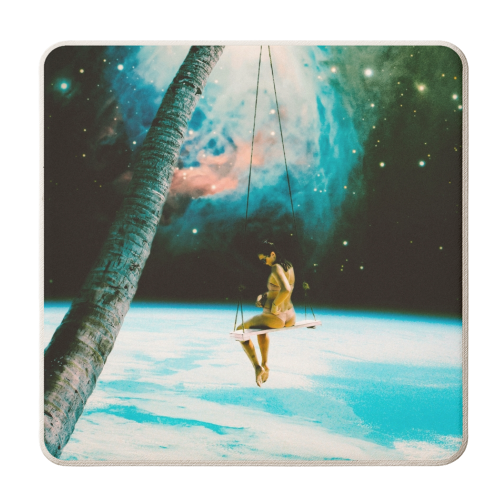 Hanging Out In Space - personalised beer coaster by taudalpoi
