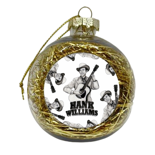 Hank Williams - xmas bauble by Daniel Cash