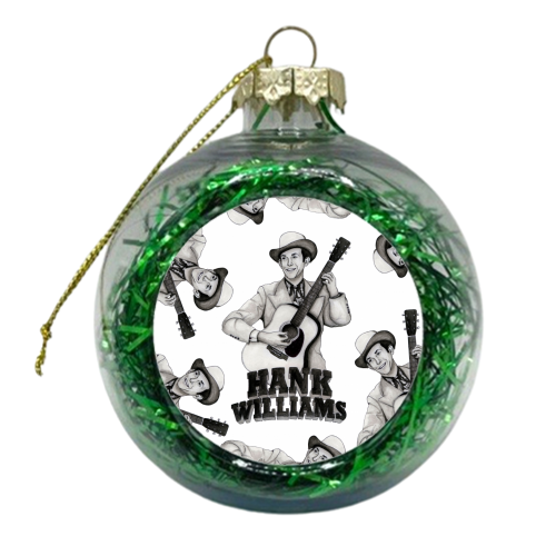 Hank Williams - xmas bauble by Daniel Cash
