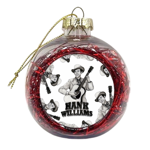 Hank Williams - xmas bauble by Daniel Cash