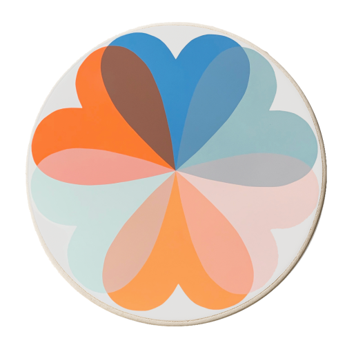 Hannah Carvell, Hearts and Flowers - personalised beer coaster by Hannah Carvell