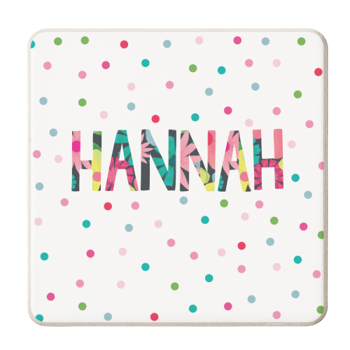 Hannah - personalised beer coaster by The Boy and the Bear