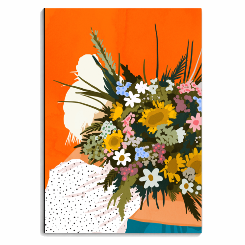 Happiness Is To Hold Flowers In Both Hands - personalised A4, A5, A6 notebook by Uma Prabhakar Gokhale