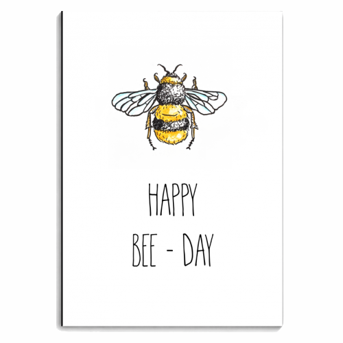 Happy Bee - Day - personalised A4, A5, A6 notebook by Adam Regester
