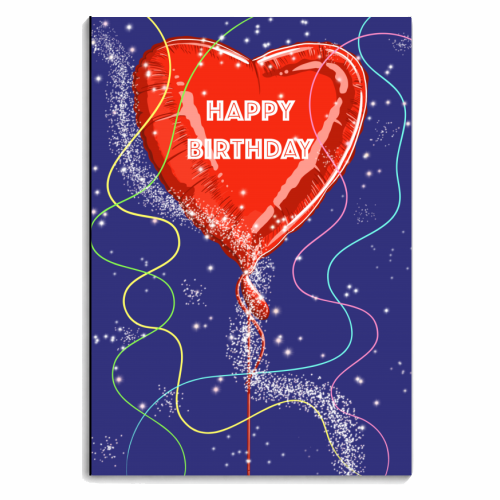 Happy Birthday Balloon - personalised A4, A5, A6 notebook by Adam Regester