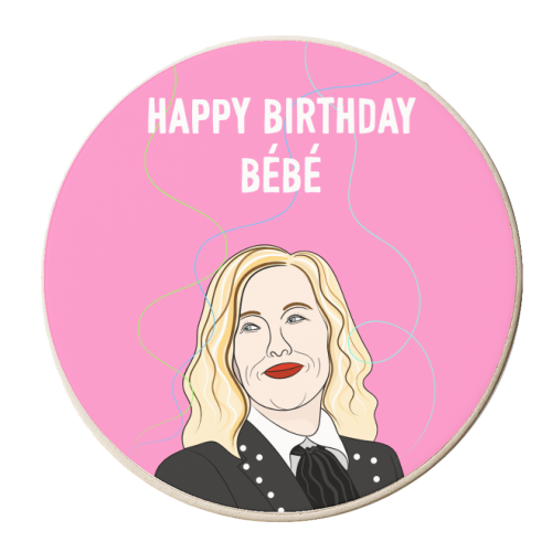Happy Birthday Bébé - personalised beer coaster by Adam Regester
