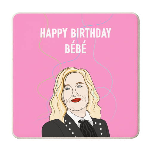 Happy Birthday Bébé - personalised beer coaster by Adam Regester