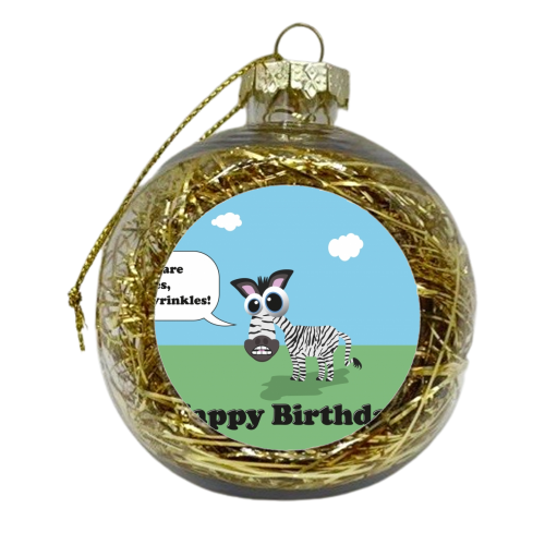 Happy Birthday - xmas bauble by Maria McGregor
