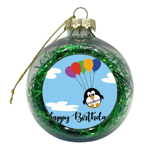 Happy Birthday - xmas bauble by Maria McGregor