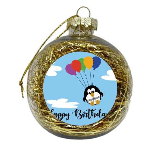 Happy Birthday - xmas bauble by Maria McGregor