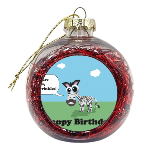 Happy Birthday - xmas bauble by Maria McGregor