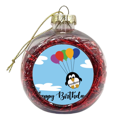 Happy Birthday - xmas bauble by Maria McGregor