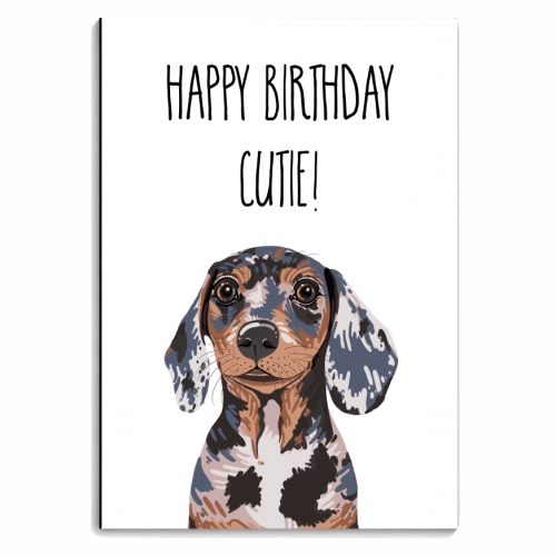 Happy Birthday Cutie! - personalised A4, A5, A6 notebook by Adam Regester