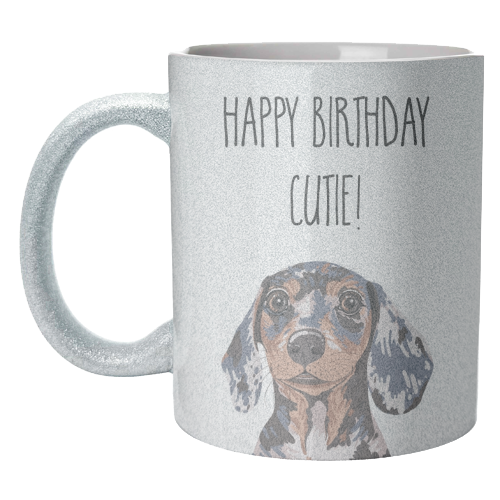 Happy Birthday Cutie! - unique mug by Adam Regester