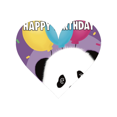 Happy Birthday Panda Print - Magnet by Drawings by Firefly