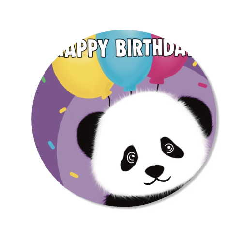 Happy Birthday Panda Print - Magnet by Drawings by Firefly