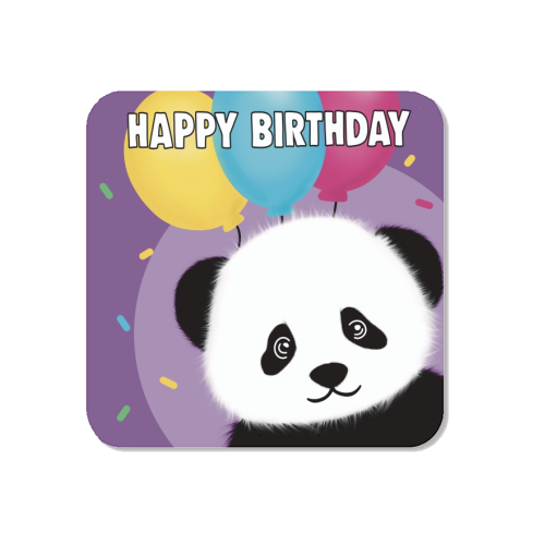 Happy Birthday Panda Print - Magnet by Drawings by Firefly