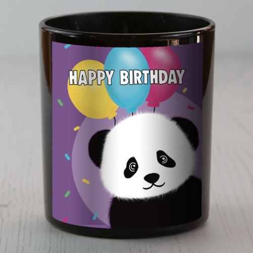 Happy Birthday Panda Print - scented candle by Drawings by Firefly