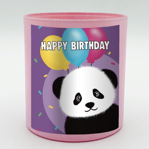 Happy Birthday Panda Print - scented candle by Drawings by Firefly