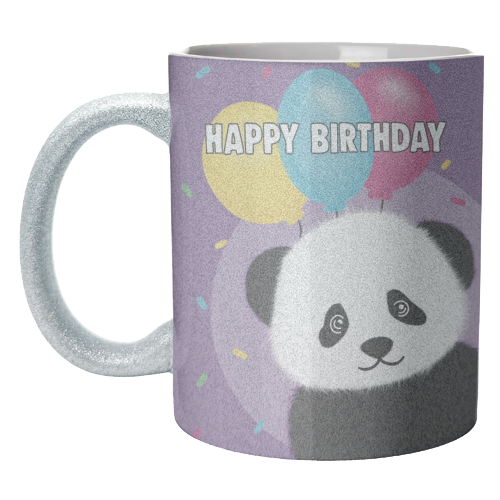 Happy Birthday Panda Print - unique mug by Drawings by Firefly