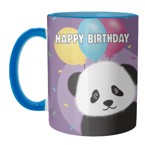 Happy Birthday Panda Print - unique mug by Drawings by Firefly