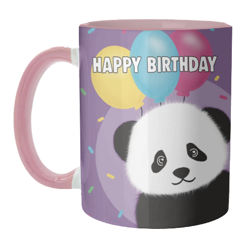 Happy Birthday Panda Print - unique mug by Drawings by Firefly