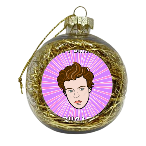 Happy Birthday Sugar - xmas bauble by Adam Regester
