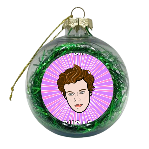 Happy Birthday Sugar - xmas bauble by Adam Regester