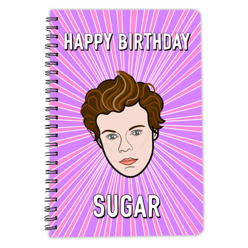Happy Birthday Sugar - personalised A4, A5, A6 notebook by Adam Regester
