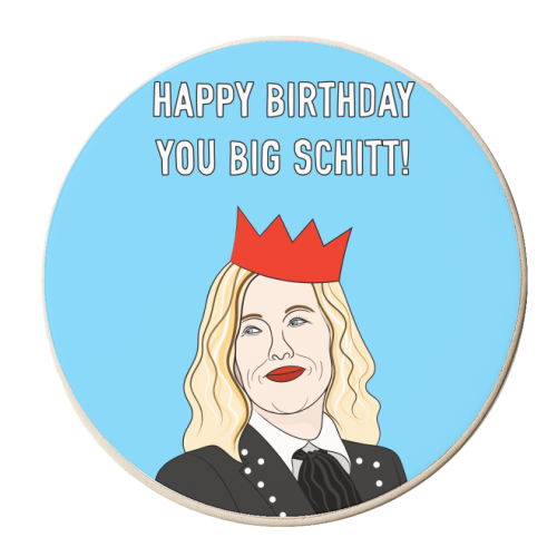 Happy Birthday You Big Schitt! - personalised beer coaster by Adam Regester