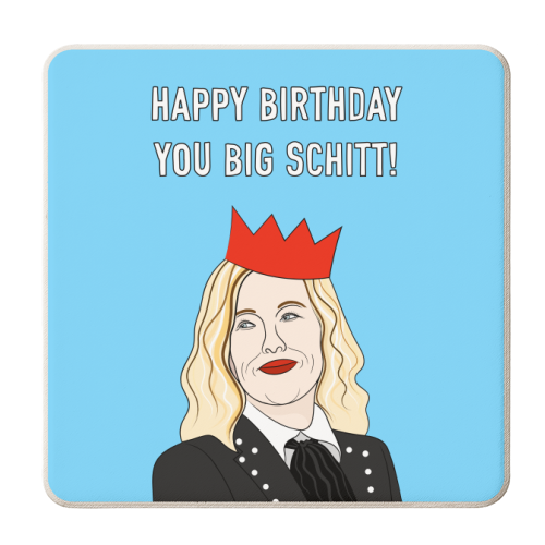 Happy Birthday You Big Schitt! - personalised beer coaster by Adam Regester