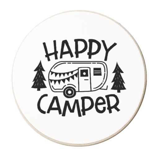happy camper - personalised beer coaster by Anastasios Konstantinidis