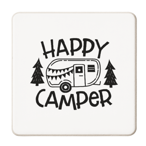 happy camper - personalised beer coaster by Anastasios Konstantinidis
