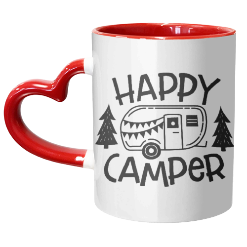 happy camper - unique mug by Anastasios Konstantinidis