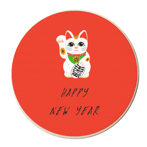 Happy Chinese New Year - personalised beer coaster by Adam Regester