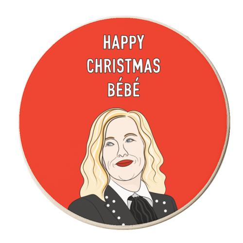 Happy Christmas Bébé - personalised beer coaster by Adam Regester
