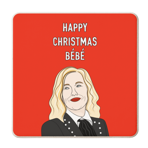 Happy Christmas Bébé - personalised beer coaster by Adam Regester