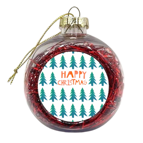 Happy Christmas - xmas bauble by Yazmin Brooks