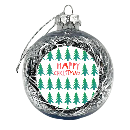 Happy Christmas - xmas bauble by Yazmin Brooks