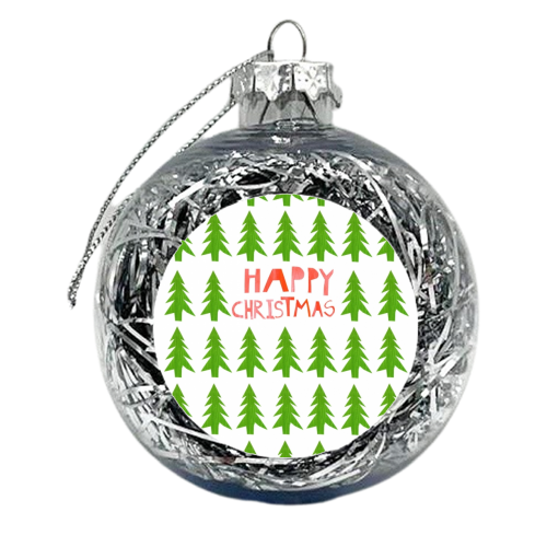 Happy Christmas - xmas bauble by Yazmin Brooks