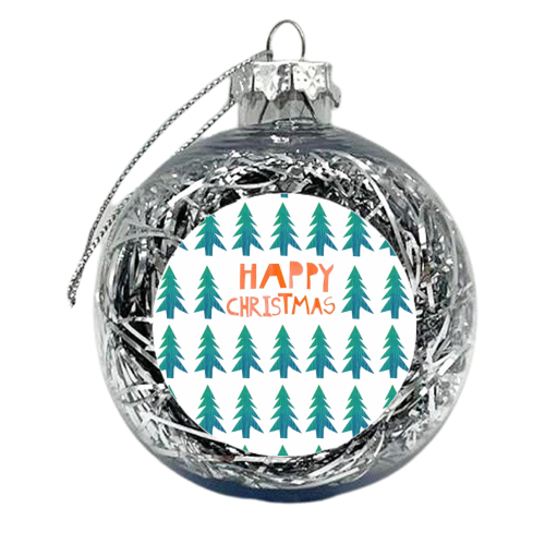 Happy Christmas - xmas bauble by Yazmin Brooks