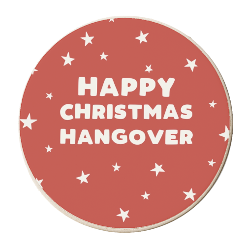 Happy Christmas hangover - personalised beer coaster by Giddy Kipper
