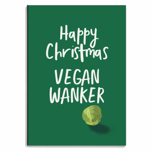 Happy Christmas Vegan Wanker - personalised A4, A5, A6 notebook by Giddy Kipper
