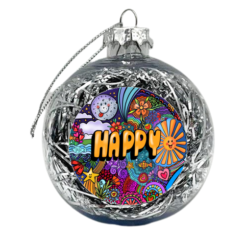 Happy - xmas bauble by PixieDrew
